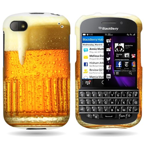 Hard Cover Case with BEER MUG DESIGN for BLACKBERRY Q10 With PRY
