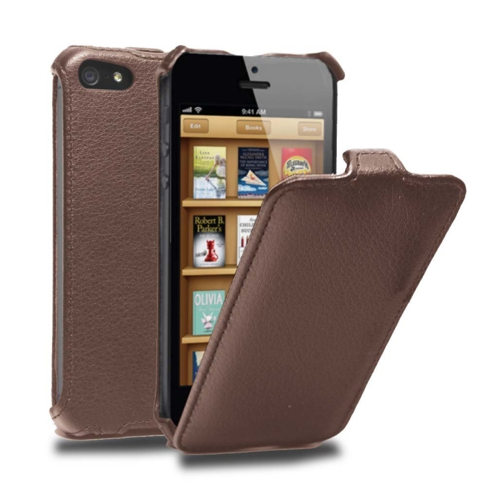 Flipper Leather Cover Case for  iPhone 5S