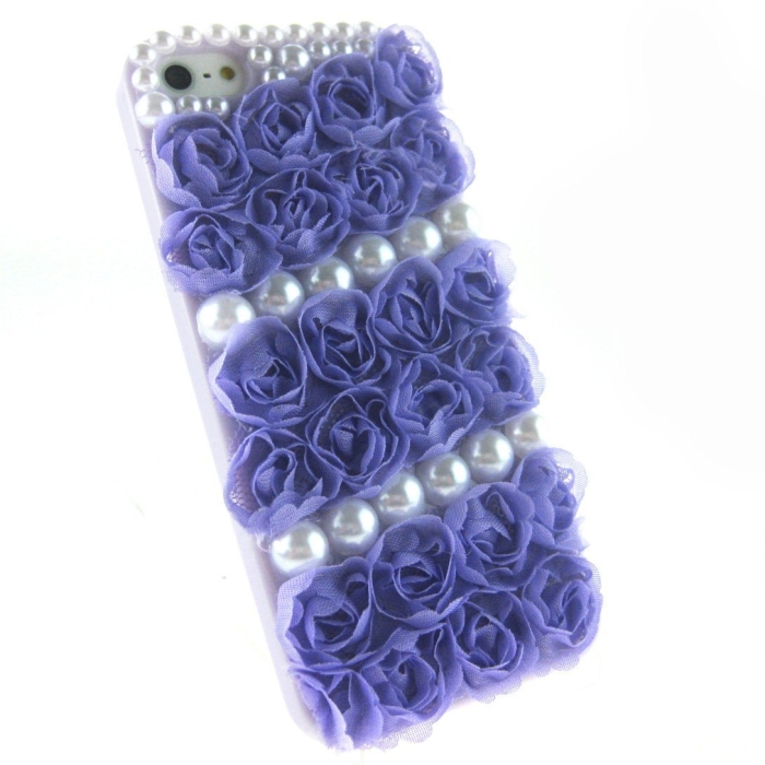 Luxury 3d Rose Pearls Hard Case Cover for Iphone 5S 5 5th 5G