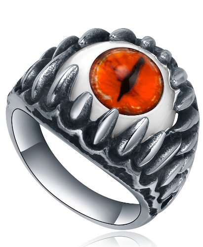 Orange Red Eye ring