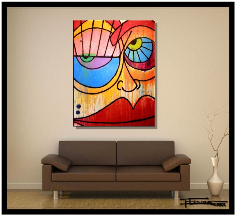 Abstract Modern Canvas Painting, Contemporary Wall Art