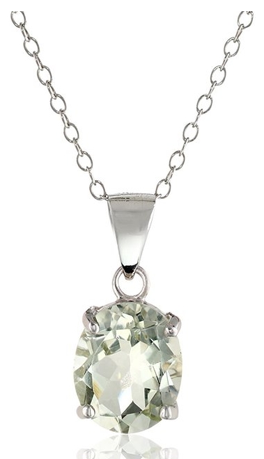 Silver and Gemstone Pendant Necklace