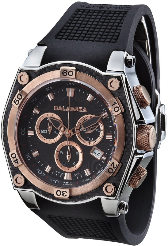 Rose Gold Two Tone Chronograph Men's Watch