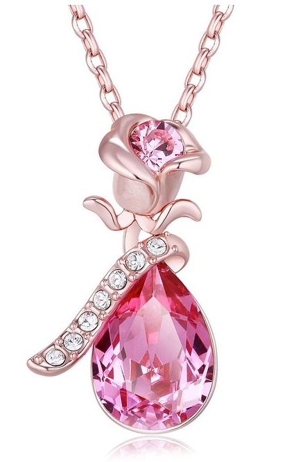 Swarovski Elements Pink Crystal 18k Rose Gold