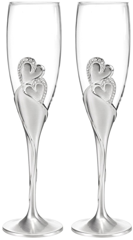 Hortense B. Hewitt Wedding Accessories Sparkling Love Champagne Flutes